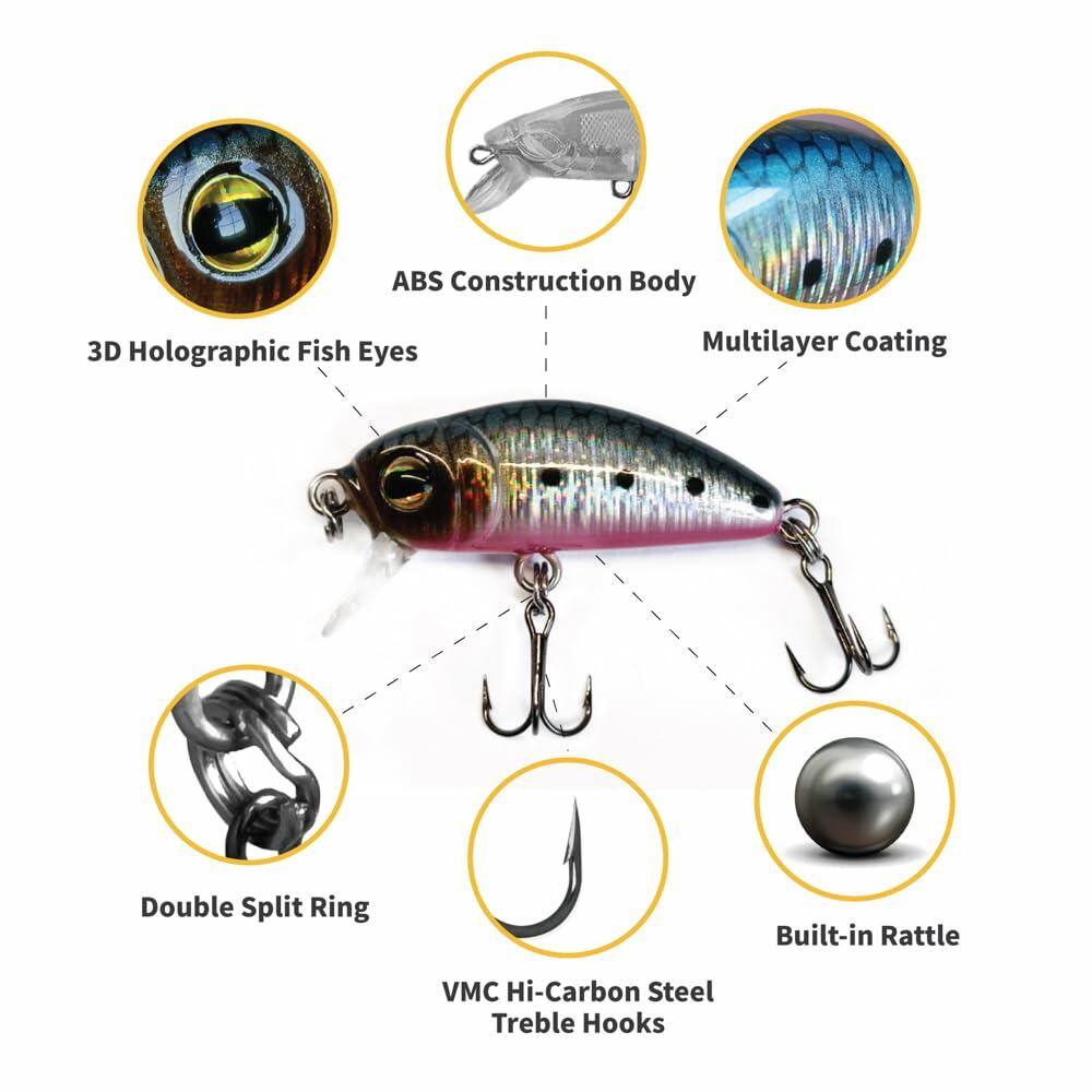 3-Pack big bite Crankbaits VMC Hooks