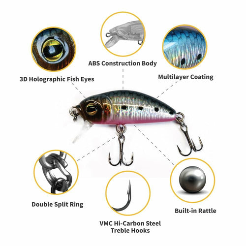 3-Pack big bite Crankbaits VMC Hooks